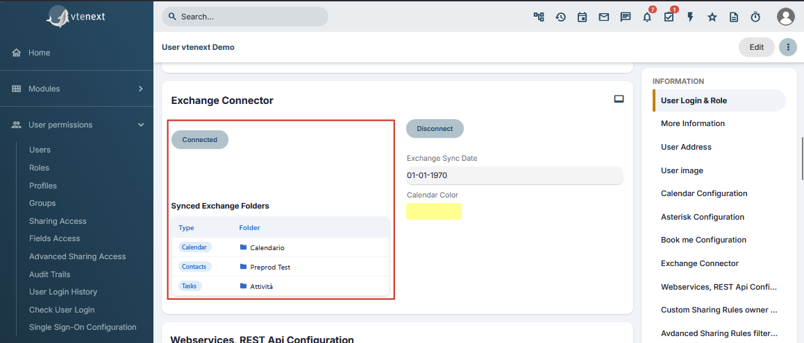 Microsoft 365 Connected status